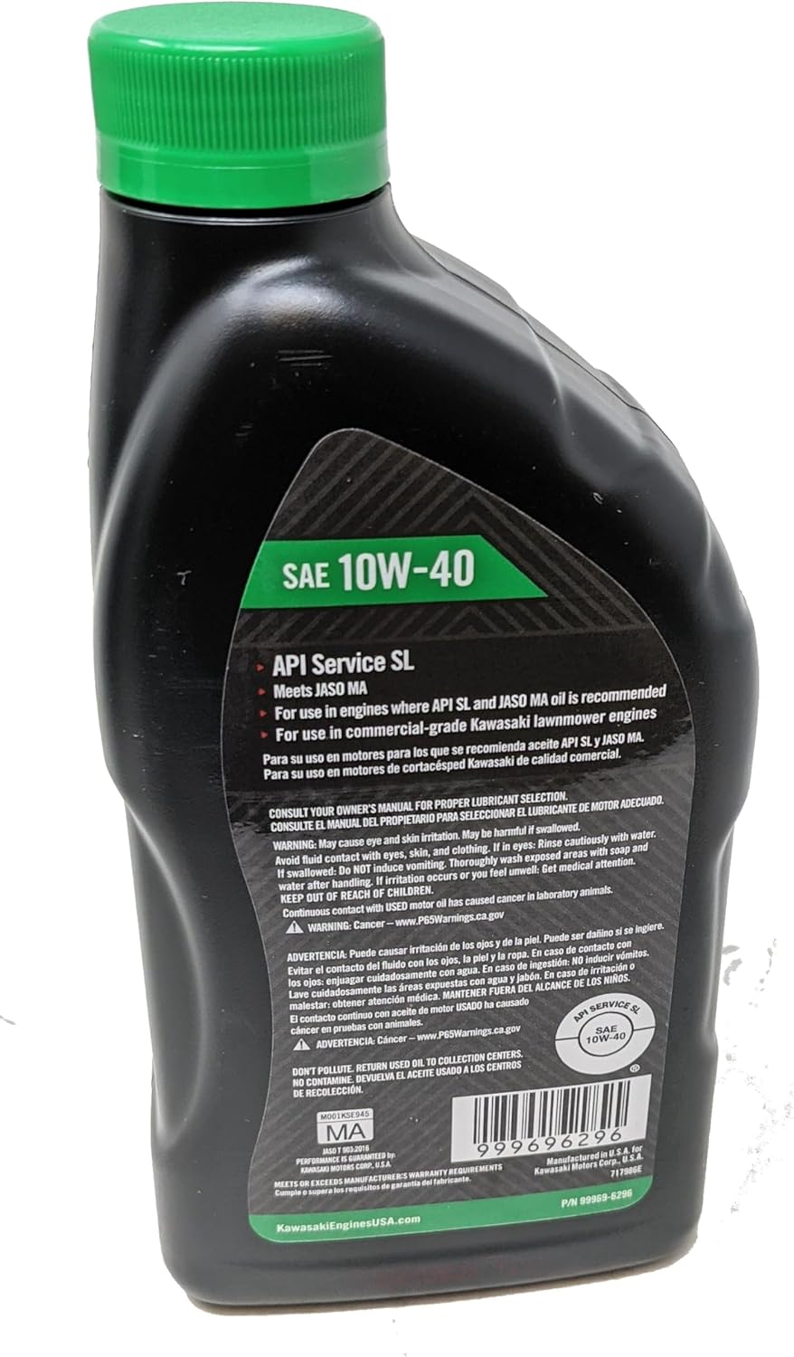 Kawasaki 6PK Genuine OEM 10W40 Motor Oil Quart 4-Cycle K-Tech 99969-6296 and Fuel Treatment