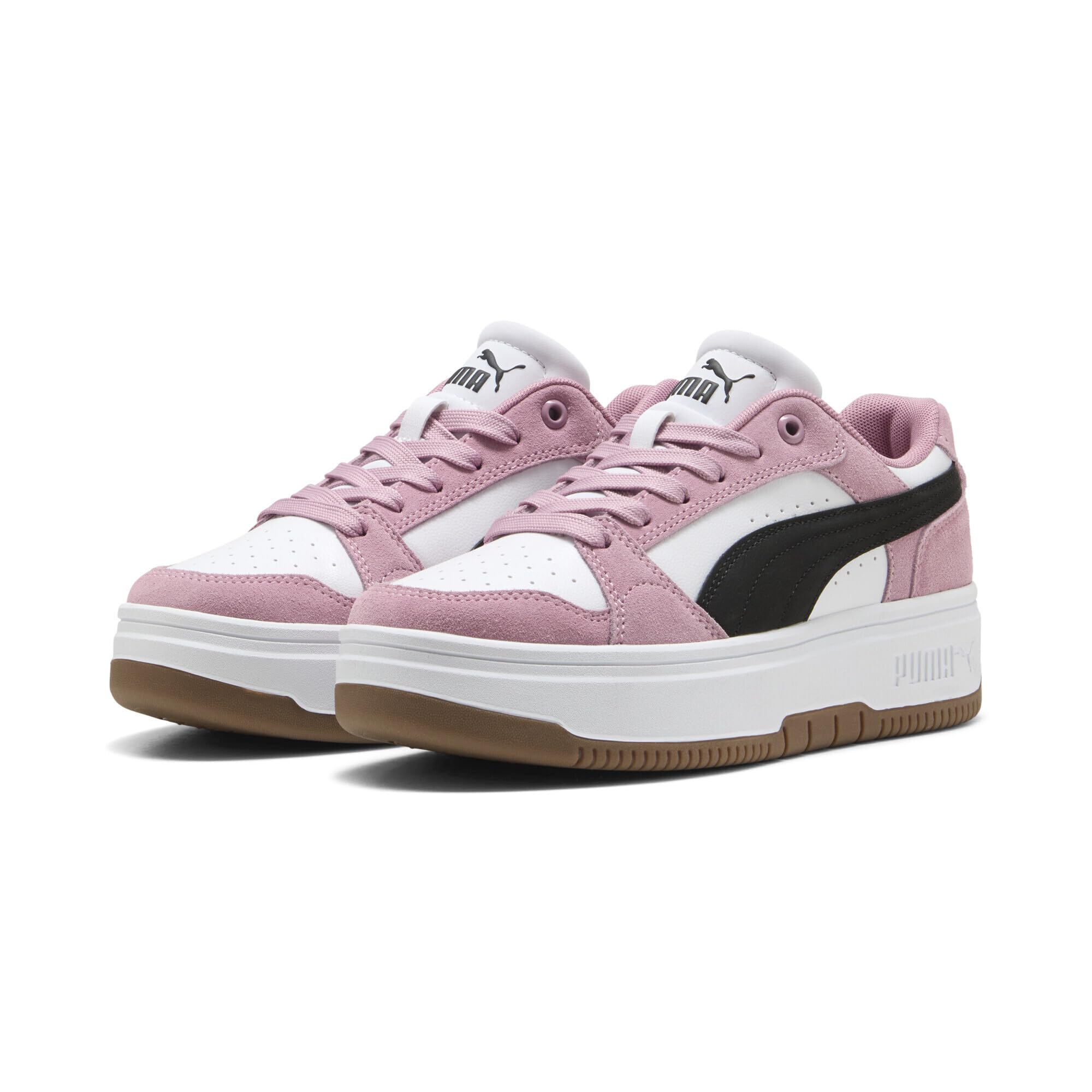 PUMA Sneakers in Suede Rebound Femme Low da Donna 41, White Black Poised Pink