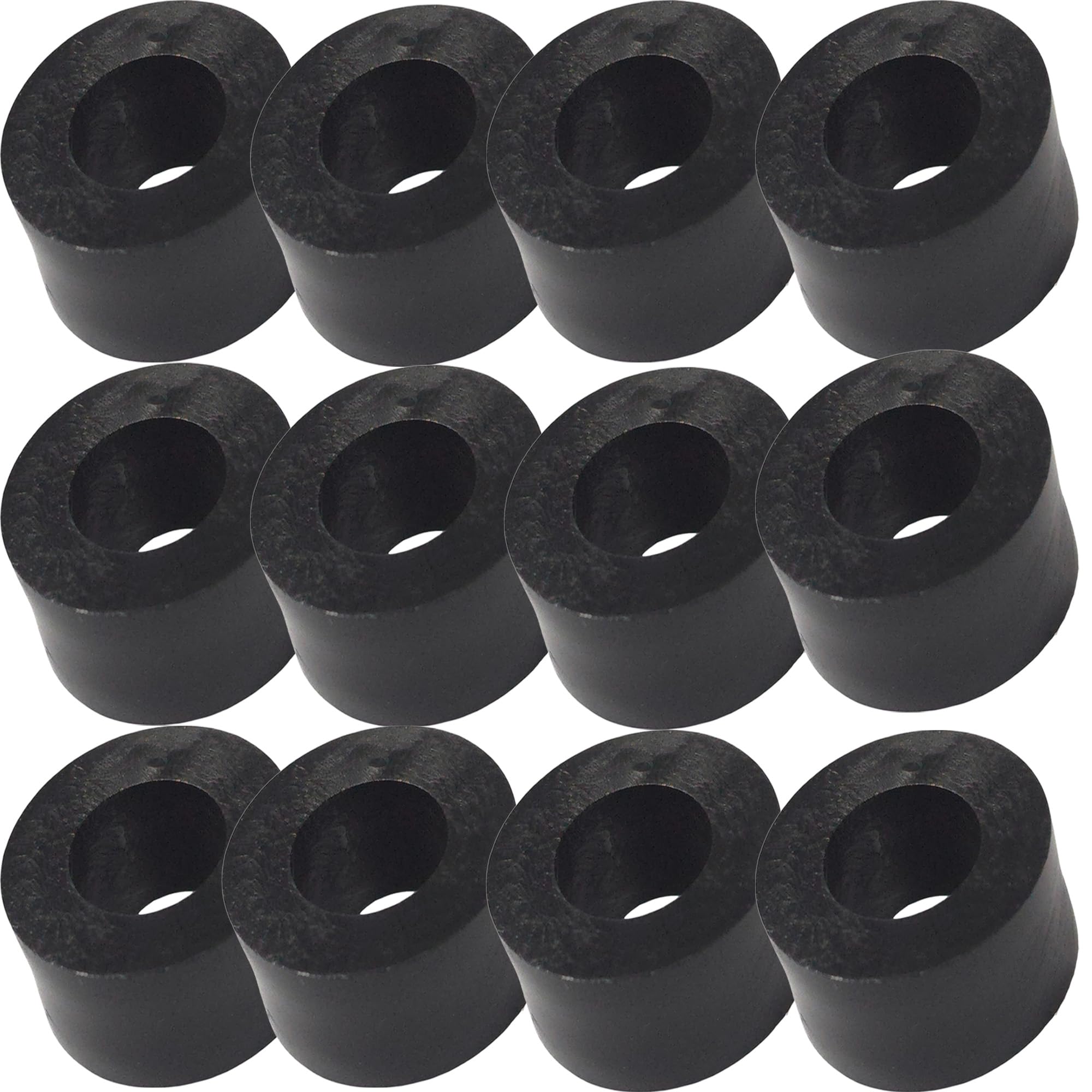 M3 x 20mm Black Nylon Spacers Standoff Washers, Pack of 12 – Cylindrical Insulating Plastic Bushing for PCB, Electronics, Motherboard, Robotics & DIY — image 1