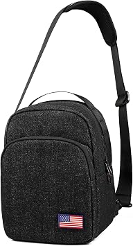 Besnfoto Camera Bag Crossbody Small Cute Camera Bag Purse Waterproof Travel Shoulder Case Sling Designer for Mirrorless or DSLR SLR Black Jean