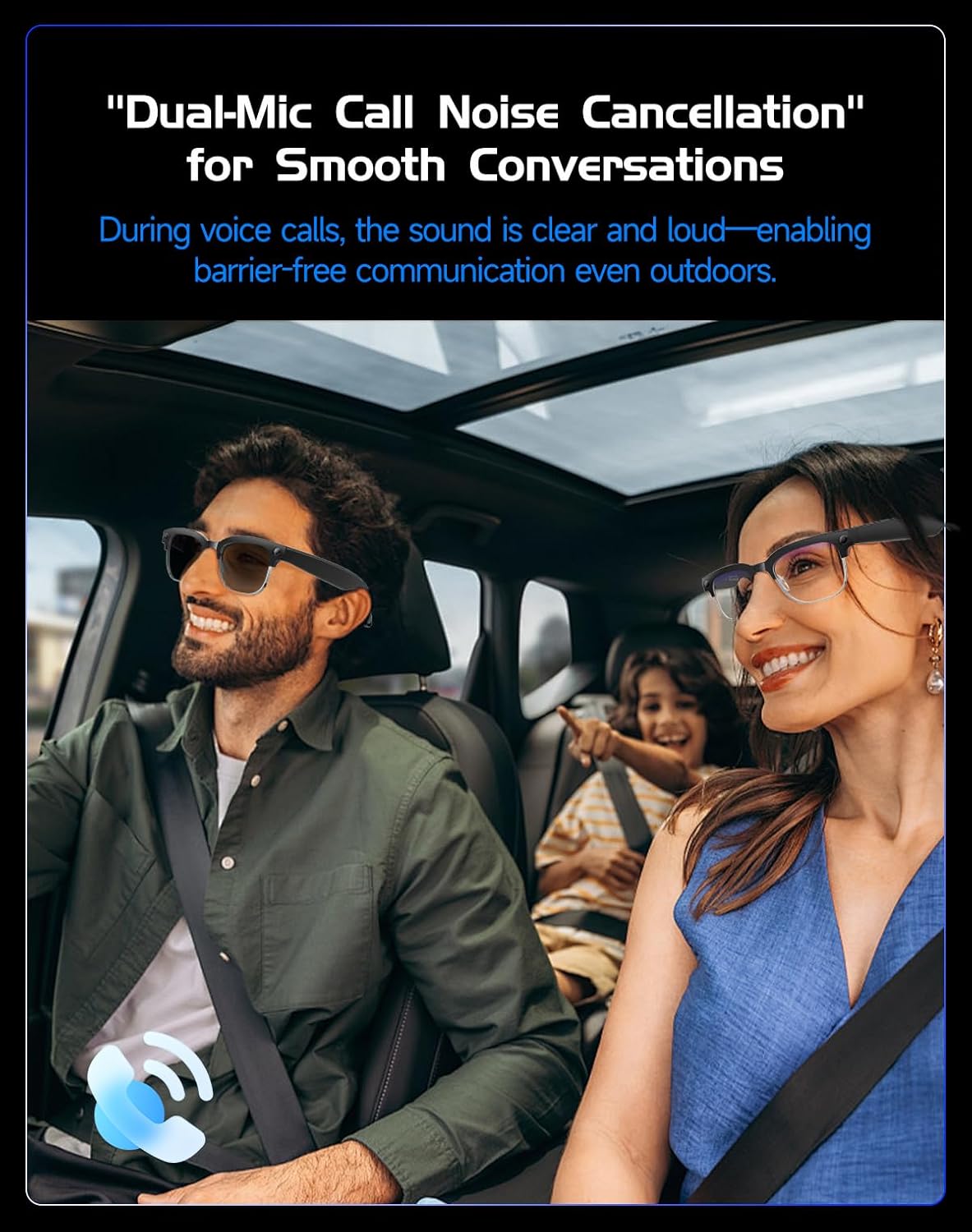 AI Smart Glasses with 4K Camera and Bluetooth Speaker, Open Ear Audio Glasses with ChatGPT Voice Assistant, Real-Time Translation, Video Recording Camera Glasses for Men Women Wearable Tech