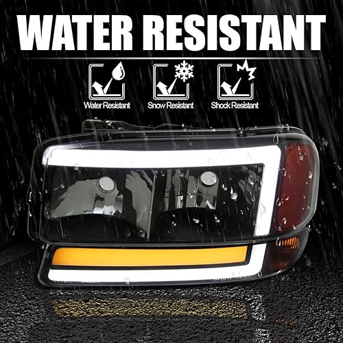 Vista 22 de SPEC-D TUNING Faros delanteros de tubo LED cromados + luces de parachoques secuenciales compatibles con GMC Sierra 1500/2500/3500 1999-2006 Armazón