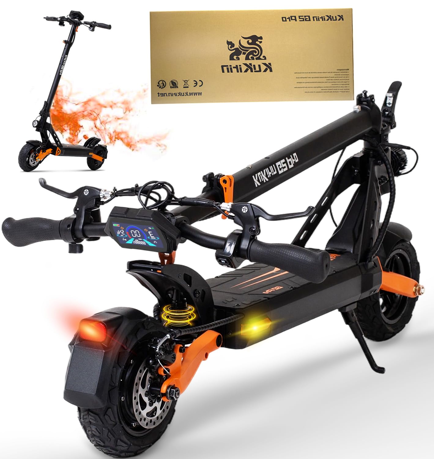 G2 P Monopattino Elettrico Adulti, Autonomia 34 Miglia, Pneumatici Antipuntura da 9", Doppio Freno a Disco con Sospensioni, 4 Velocità, Manubrio Regolabile, Ideale per Pendolari e Regalo di Compleanno
