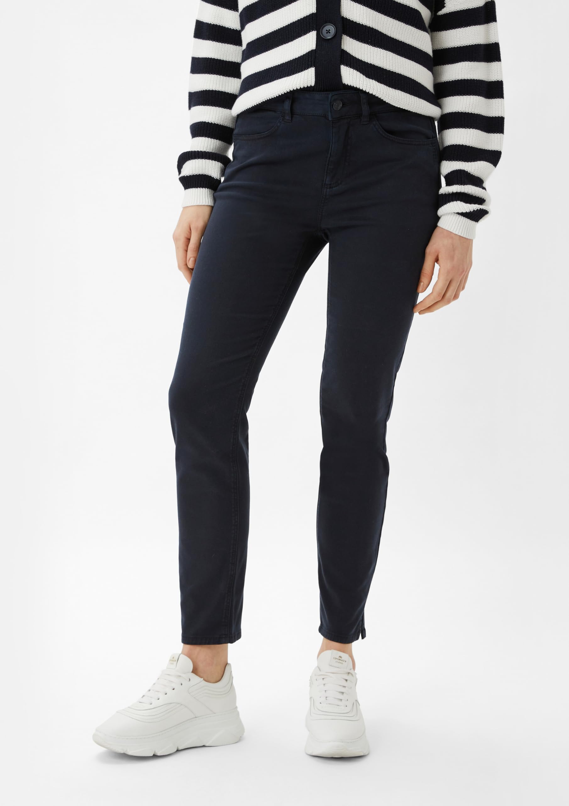Comma Satinhose mit Skinny Leg