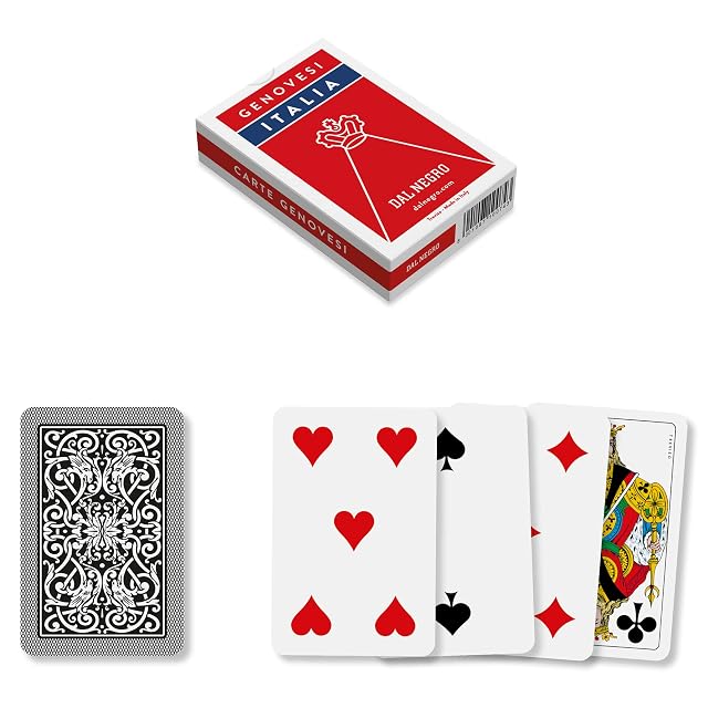 Dal Negro - Genovesi Italia 10074-Genovesi - Juego de Cartas regionales, Estuche Rojo, Color, 10074