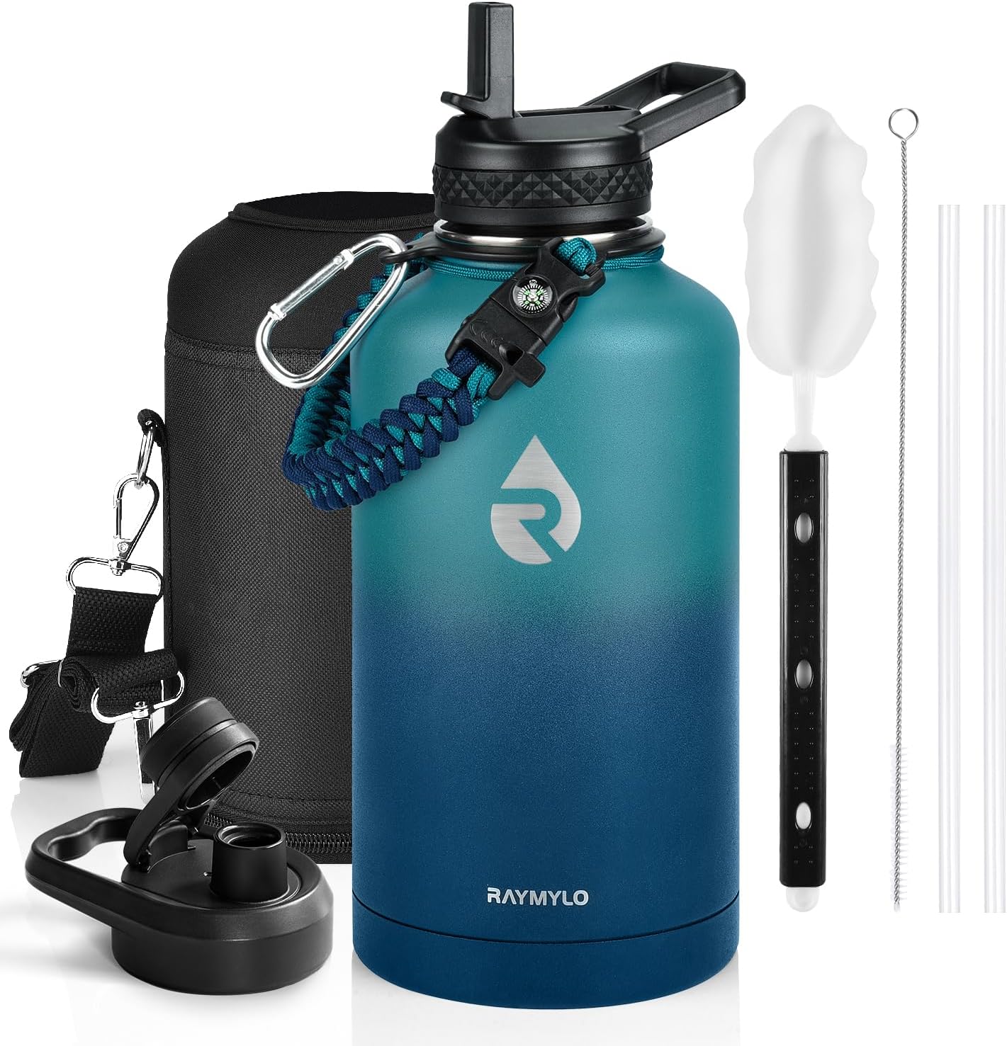 RAYMYLO 2L Insulated Water Bottle, Triple Wall Vacuum Stainless Steel