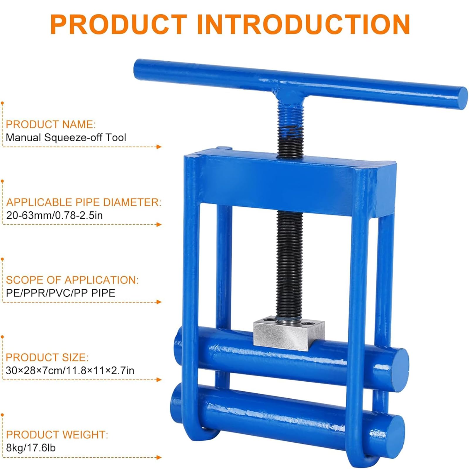 Herramienta Manual De Compresión para Tuberías De Agua, De Acero Sólido para Una Sujeción Firme, De Acero Sólido, Soldadura Sin Costuras, para Tuberías De PE/PPR/PVC/PP,40