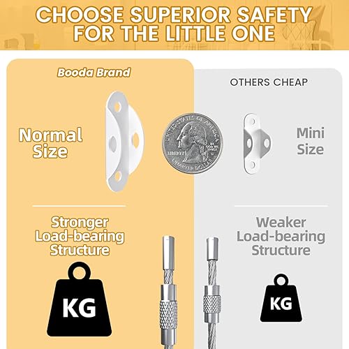 Miniatura 15 de Anclajes para muebles (paquete de 10) correas antipuntas para muebles a prueba de bebés, correas de metal resistentes a terremotos de tensión de 400