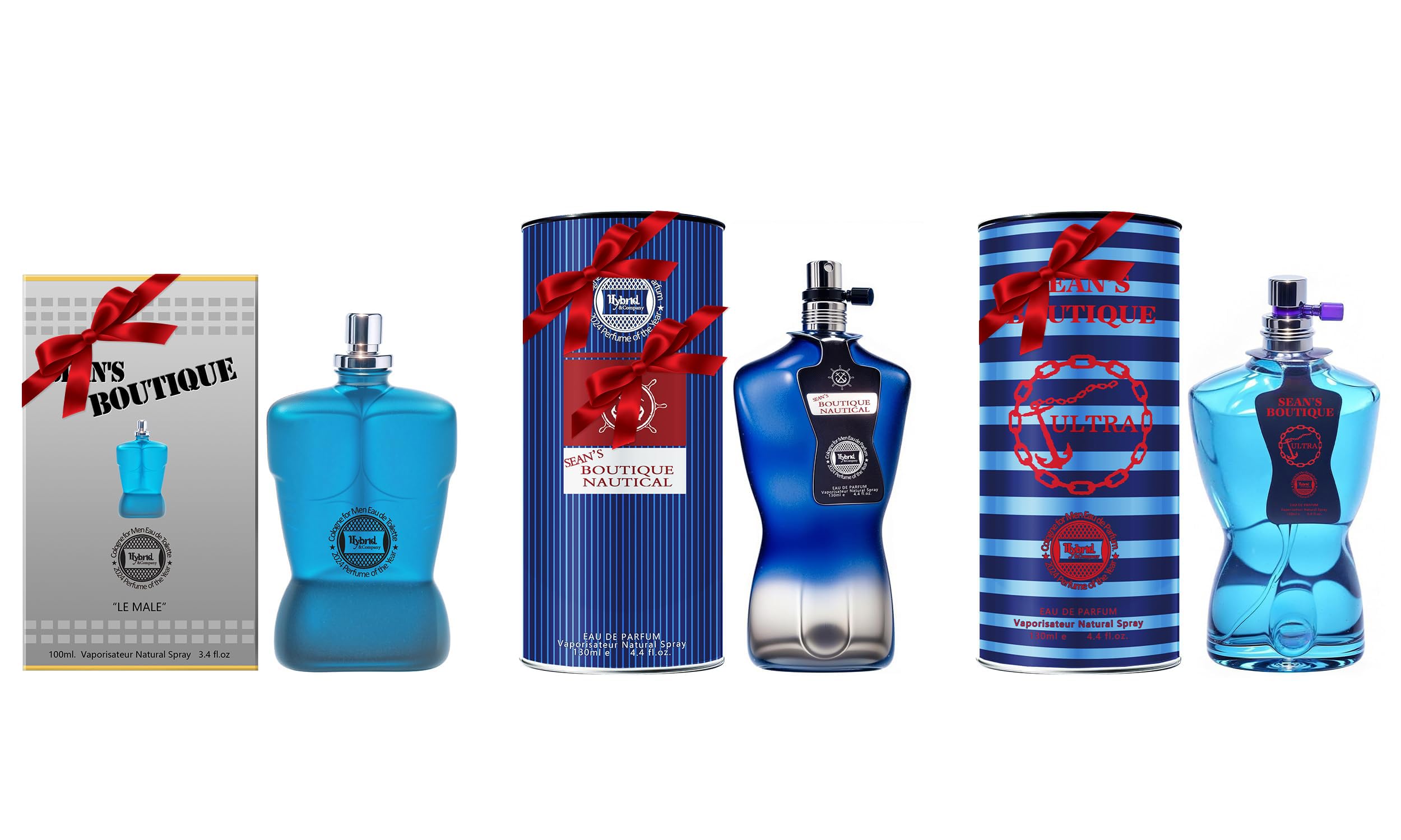 Hybrid & Company Sean's Boutique Men's 3 Pcs Scent Perfume Eau De Toilette Spray