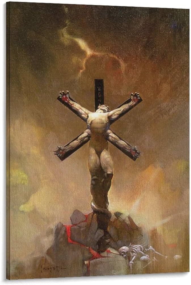 Amazon.com: Frank Frazetta Art Print Poster Alien Crucifixion Sci