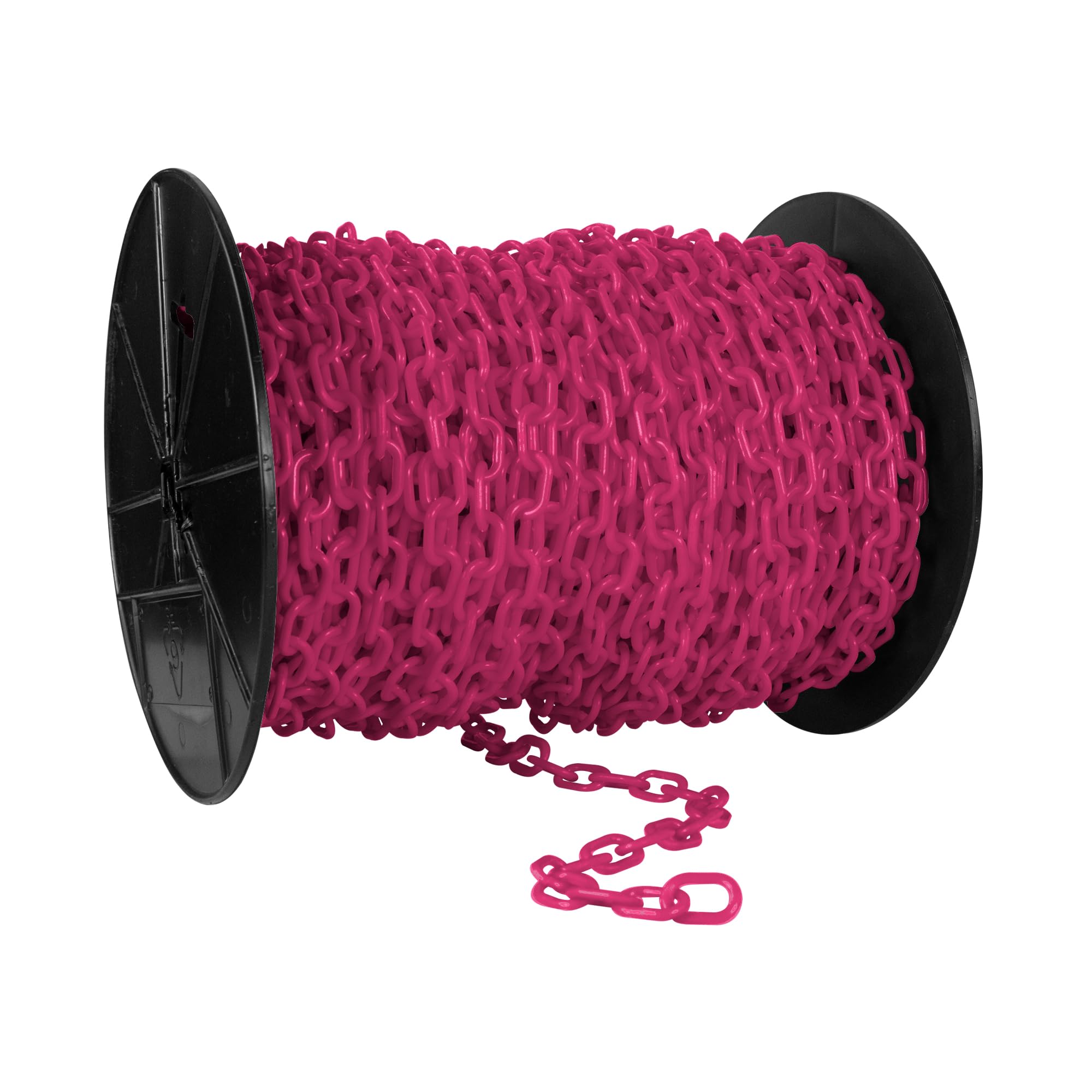 Chaîne de barrière en plastique rose Mr. Chain, maillons 2,5 cm, 7,6 m