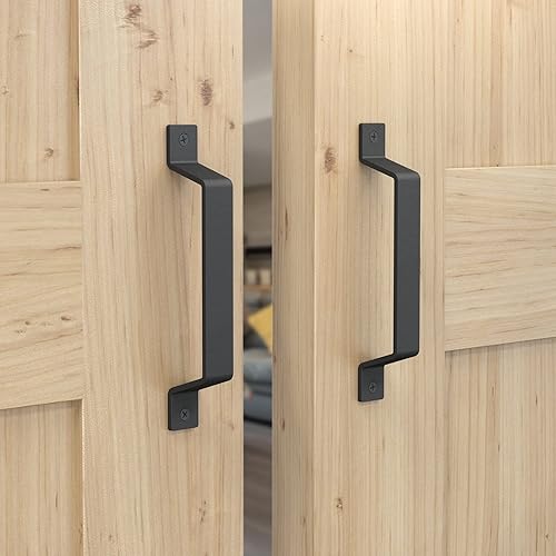 Miniatura 2 de Manijas de puerta de granero de 8 pulgadas - Tiradores de puerta para cercas de madera, cobertizo, puerta corredera de garaje - Tirador de estilo