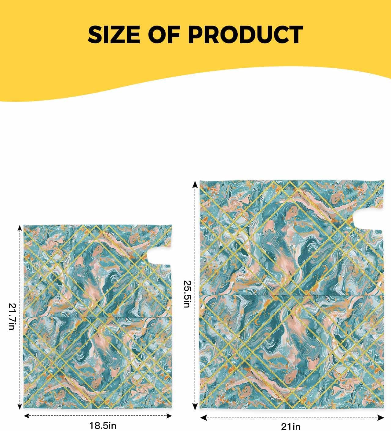 Marble Turquoise Mailbox Covers Magnetic Standard Size,Decorative Post Letter Numbers Box Wrap Decoration Covers Large Accessories for Garden Outdoor Décor Abstract Golden Geometric Retro Modern Art