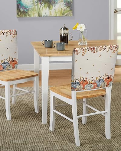 Vista 66 de Fundas para sillas navideñas de muñeco de nieve negro, 4 piezas, fundas traseras de comedor, fundas para árbol de Navidad, protectores extraíbles