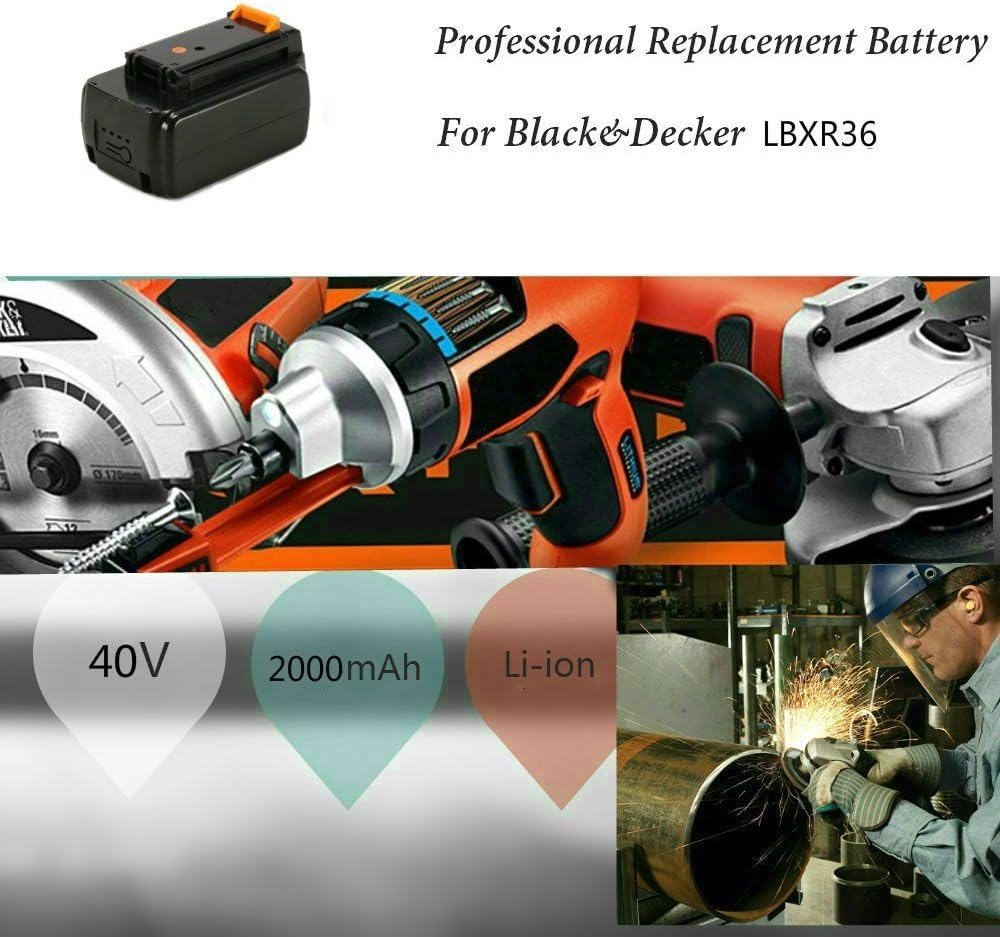 Nеw Prоduсt REEXBON 36V LBXR36 Battery for Black & Decker LBX36 LBX2040 BL2036 BL1336, LST136 TC220 LST220 LST400 Cordless Power Tools(2.0Ah, Li-ion) Buу 1 gеt 1 REEXBON 36V LBXR36 Battery for Black & Decker LBX36 LBX2040 BL2036 BL1336, LST136 TC220 LST220 LST400 Cordless Power Tools(2.0Ah, Li-ion)