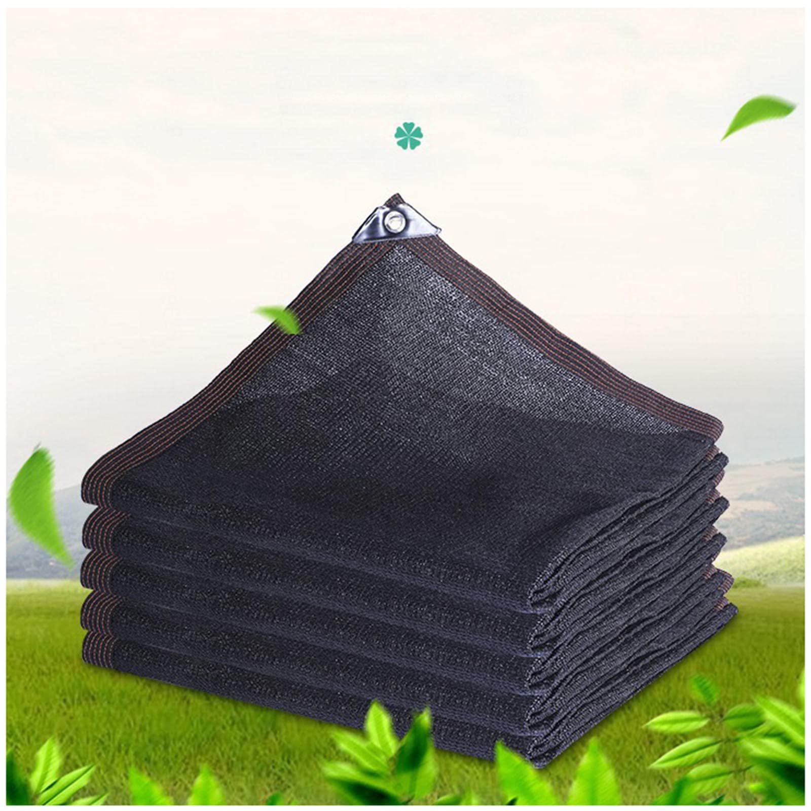 Red de exterior resistente a los rayos UV para invernaderos y patios, 60 % de bloqueador solar, 2 x 10 m, tela de malla negra, perfecta para protección de plantas y sombra de jardín
