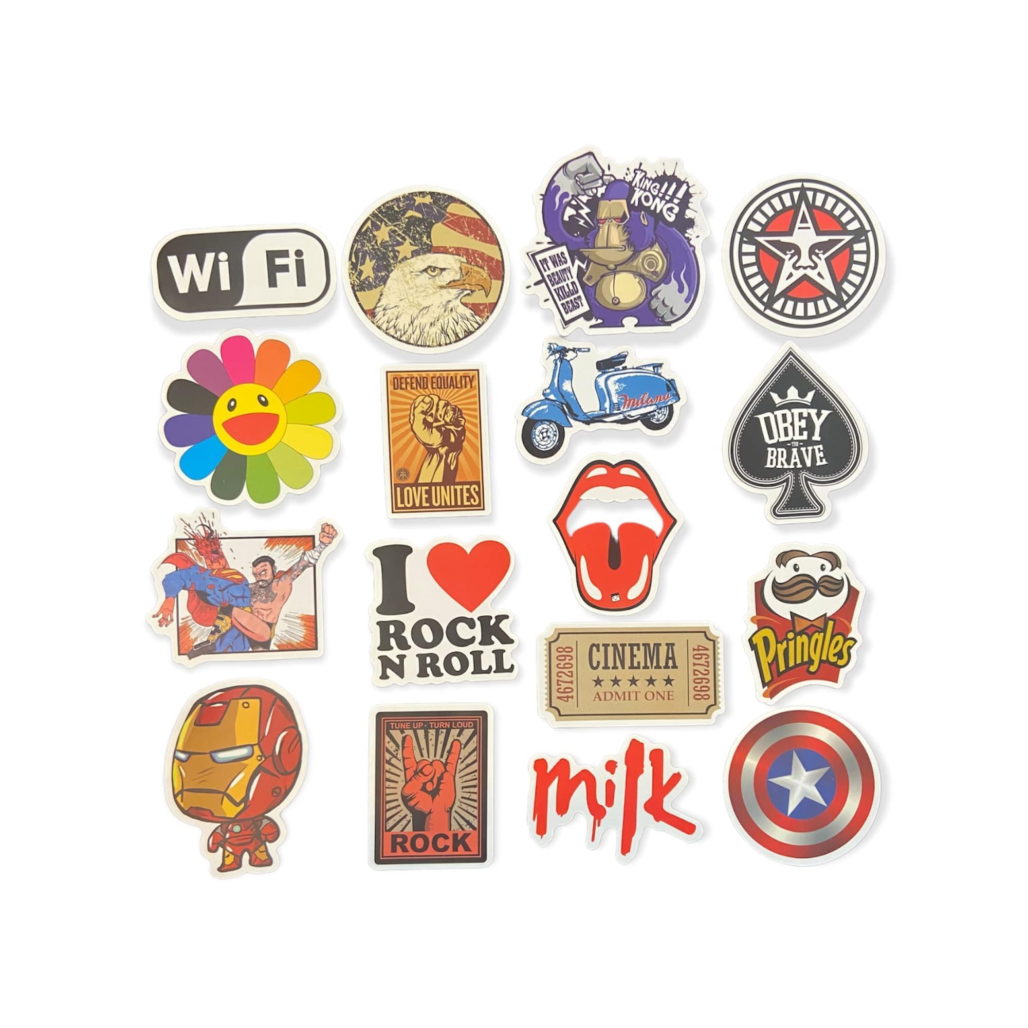 100 Vinyl-Aufkleber Pack – Große & Kleine Sticker, Wasserfest, Für Laptop, Wasserflasche, Skateboard & Mehr