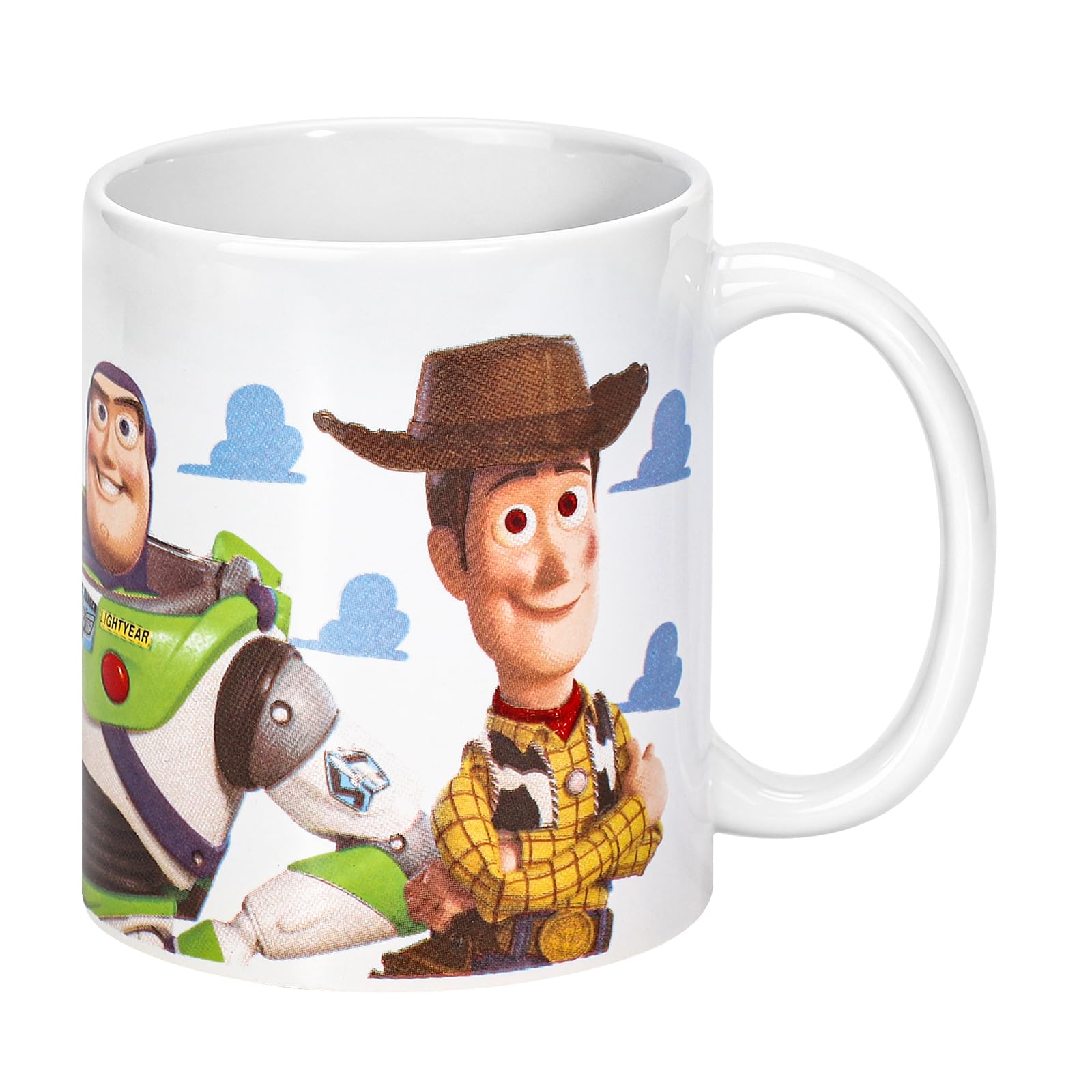 Disney Toy Story 11oz Ceramic Mug โ Woody, Buzz & Jessie 325ml Coffee Cup, Dishwasher & Microwave Safe, Officially Licensed Gift for Kids & Adults