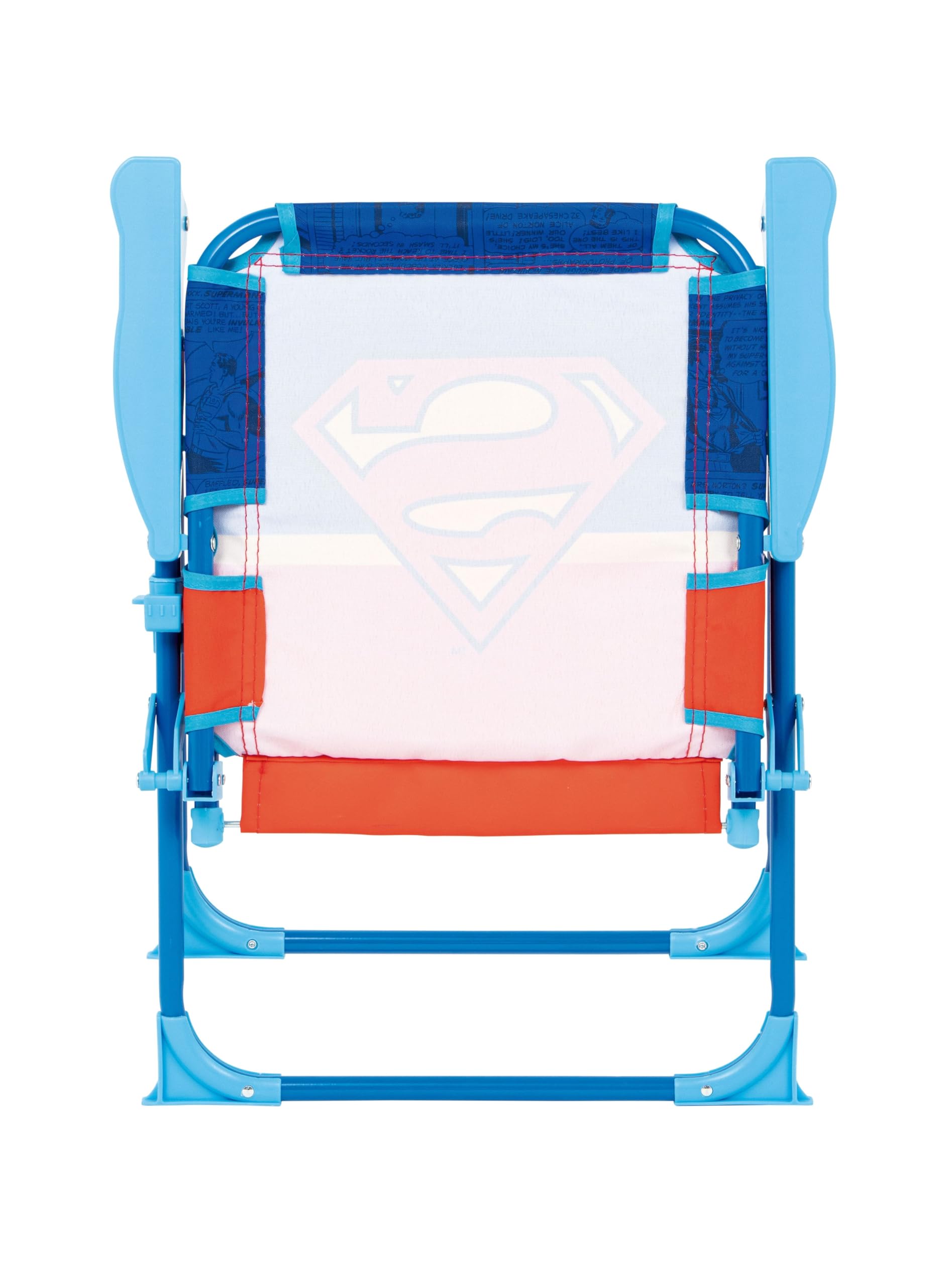 ARDITEX Chaise Pliante avec accoudoirs Superman de DC Comics - 38x32x53cm - Adaptée au Jardin, Camping, Plage ou Montagne - Idéale pour Enfants.