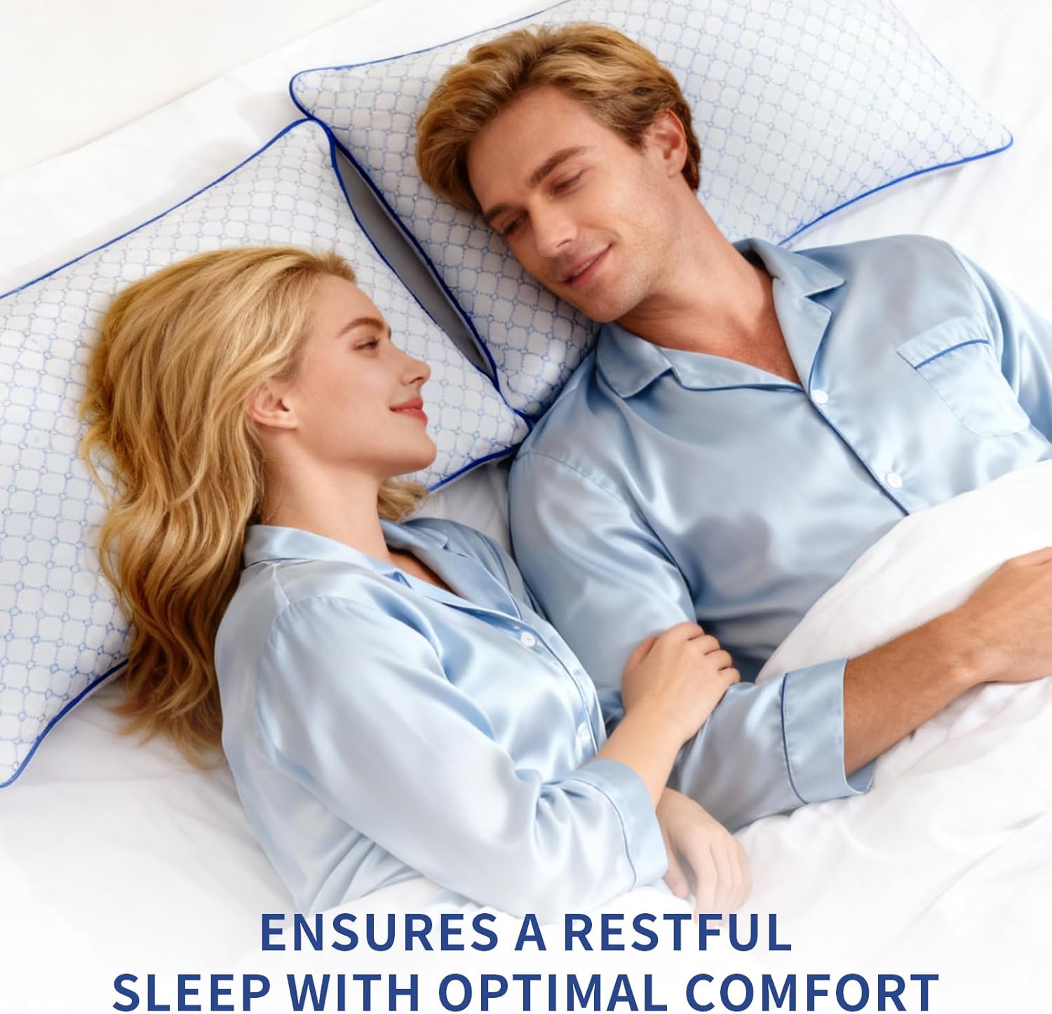 Bed Pillows Queen Size Set of 2 for Sleeping, Soft and Supportive Bed Pillows with Memory Foam Filling for Side, Back and Stomach Sleepers, Neck Supportive-Queen Size, 2 Pack
