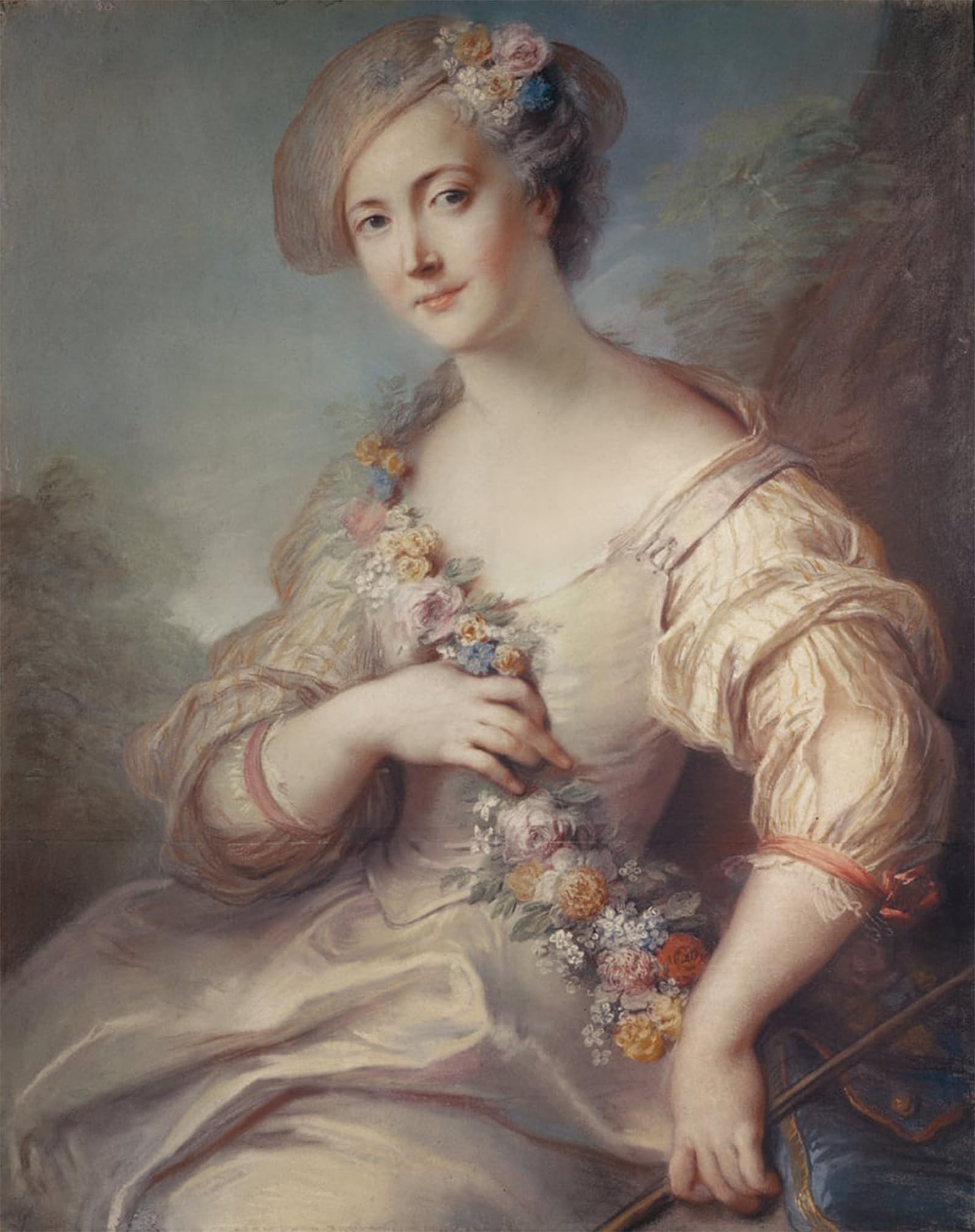 POSTERIIk Famous Modern Artwork Art Mural Marquise De Beuvron by Charles Antoine Coypel Oil Paintings Pictures for Home Decor 60x90cm