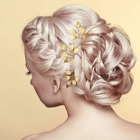 Stunning Gold Leaf Hair Pins for Brides & Bridesmaids
