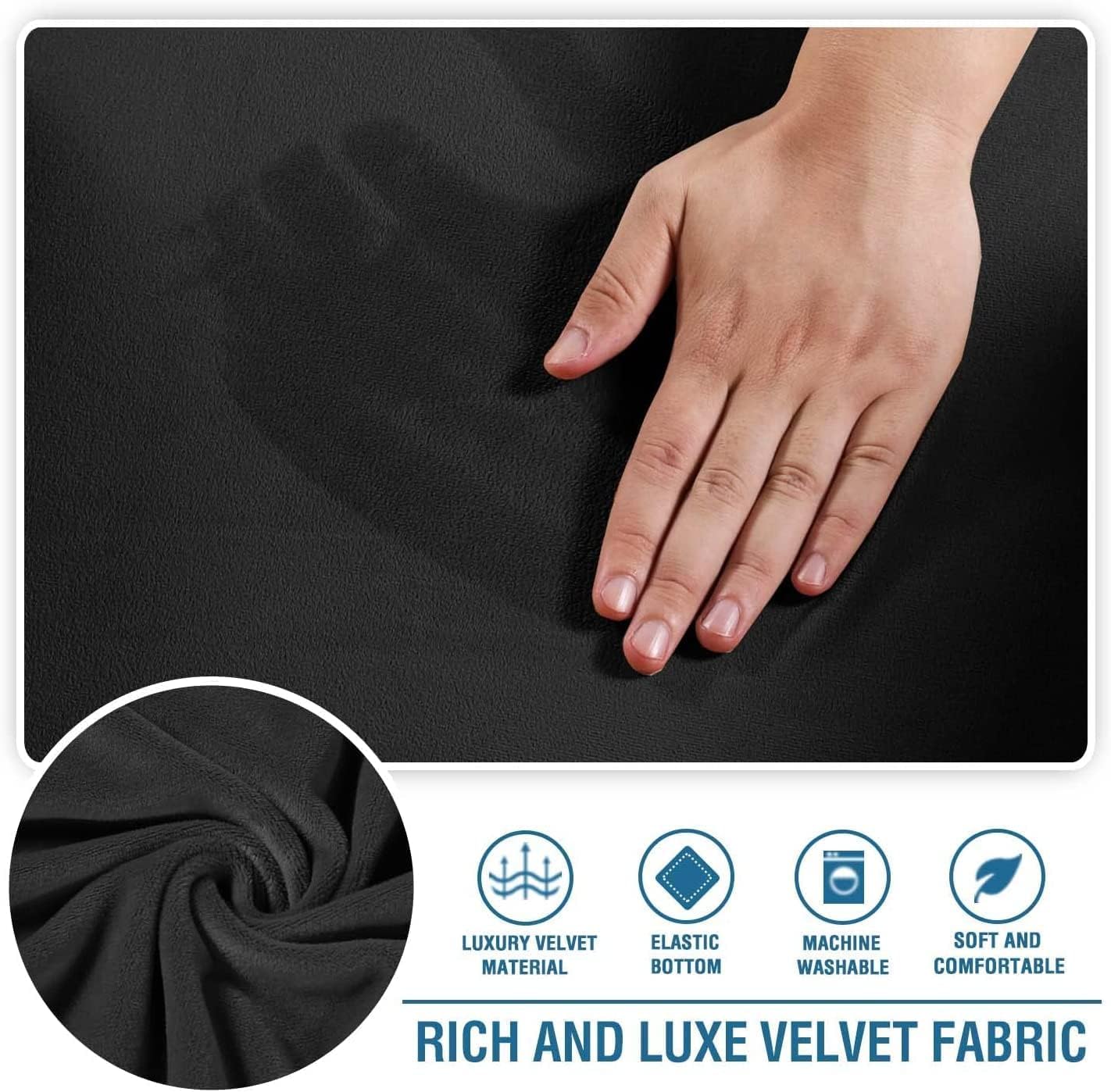 XMAYODS Velvet Chaise Lounge Cover Stretch Chaise Chair Covers Chaise Slipcover Armless Chaise Lounge Indoor Slipcover for Living Room Bedroom, Machine Washable (Color : #10)