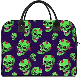 Large Women Travel Duffle Bag Cool Funny Zombie Skull Carry On Gym Bag Shoulder Weekender Overnight Bags for Women