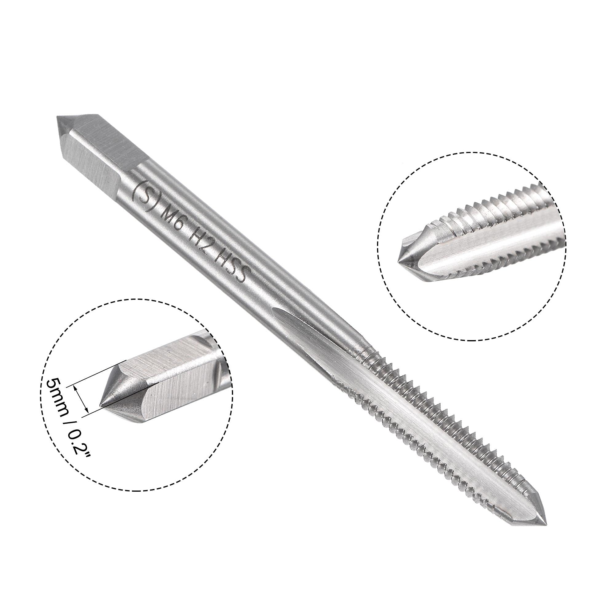 Juego de machos y terrajas métricos M6 x 1 mm, machos de roscar a máquina con Matriz de roscado Redondo, Kit de machos y terrajas para reparación de roscas de Tuercas, Tornillos y Pernos.