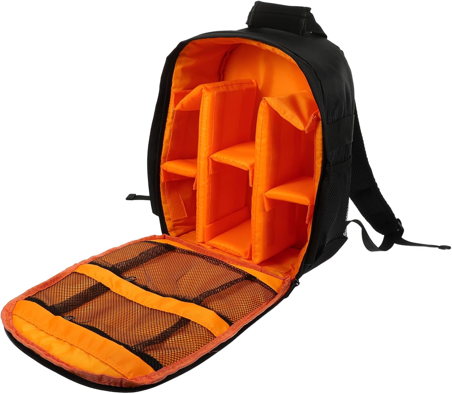 Zaino per fotocamera portatile Tofficu con scomparti protettivi, viaggio per fotocamere e accessori, design multifunzionale e facile accesso