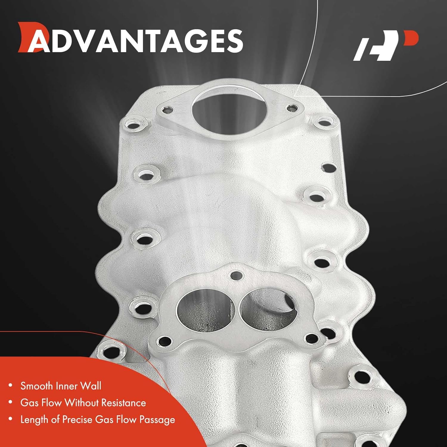 A-Premium Aluminum Dual Carburetor Intake Manifold Compatible with Ford Mercury Flathead V8-2-Barrel 1949-1953, Replace for# 91015985