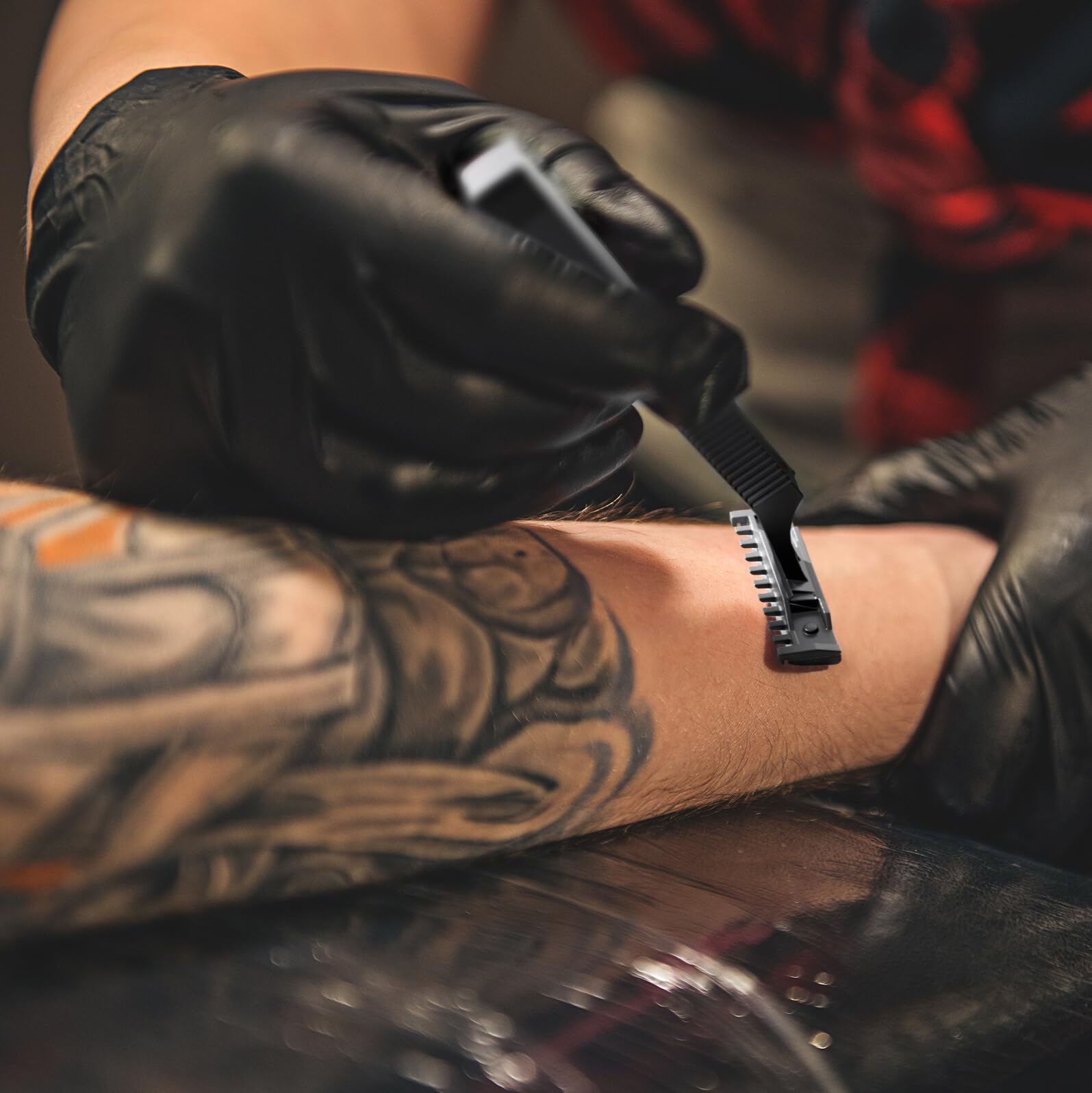 Believa Tattoo Raptors golarka jednorazowa - 100 szt. - czarna - dwuostrzowa - jednorazowa golarka do studia i pielęgnacji