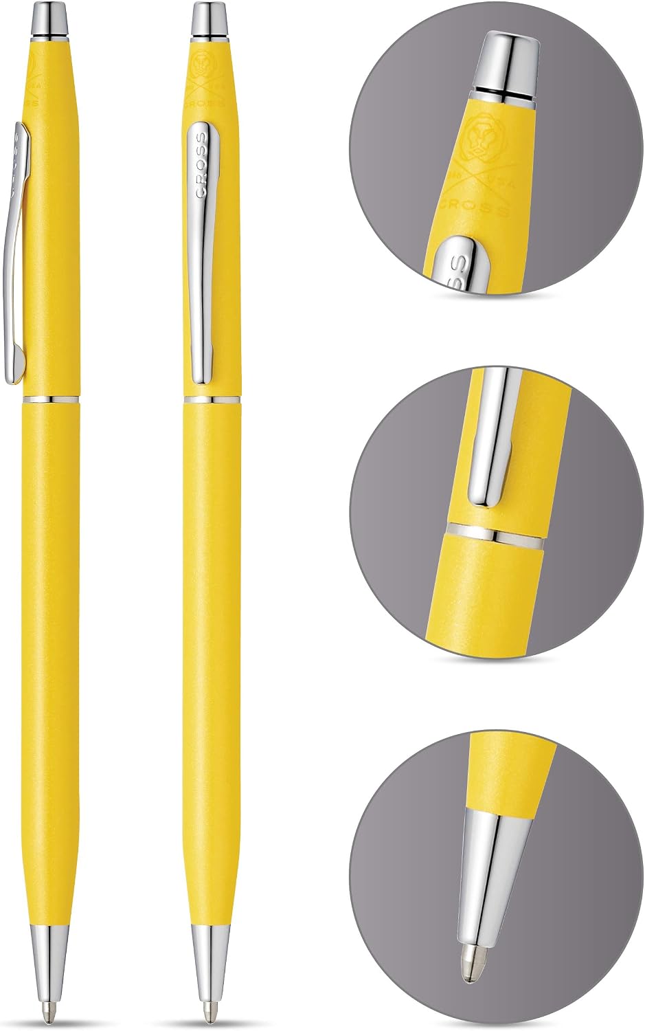 Cross Classic Century Refillable Ballpoint Pen, Medium Ballpen, Includes Premium Gift Box - Sunrise Yellow Pearlescent Lacquer