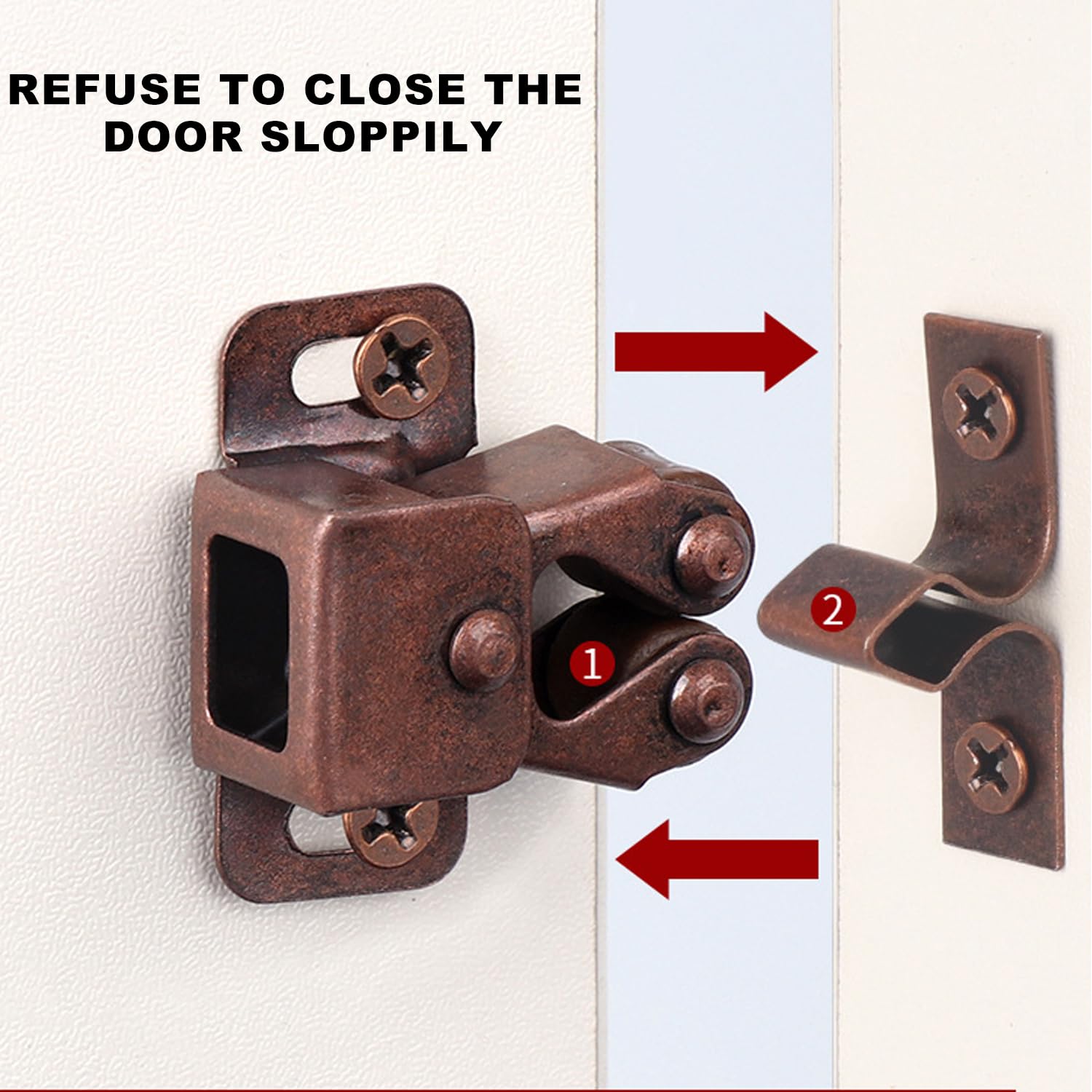 20 Chiusure A Doppio Rullo Per Porte Armadio - Con 80 Viti Per Mobili E Armadietti - Foto 6