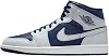 Nike Air Jordan 1 Mid Zapatos para Hombre (Azul Vacío/Blanco Cumbre/Lava Caliente/Platino Puro) 1