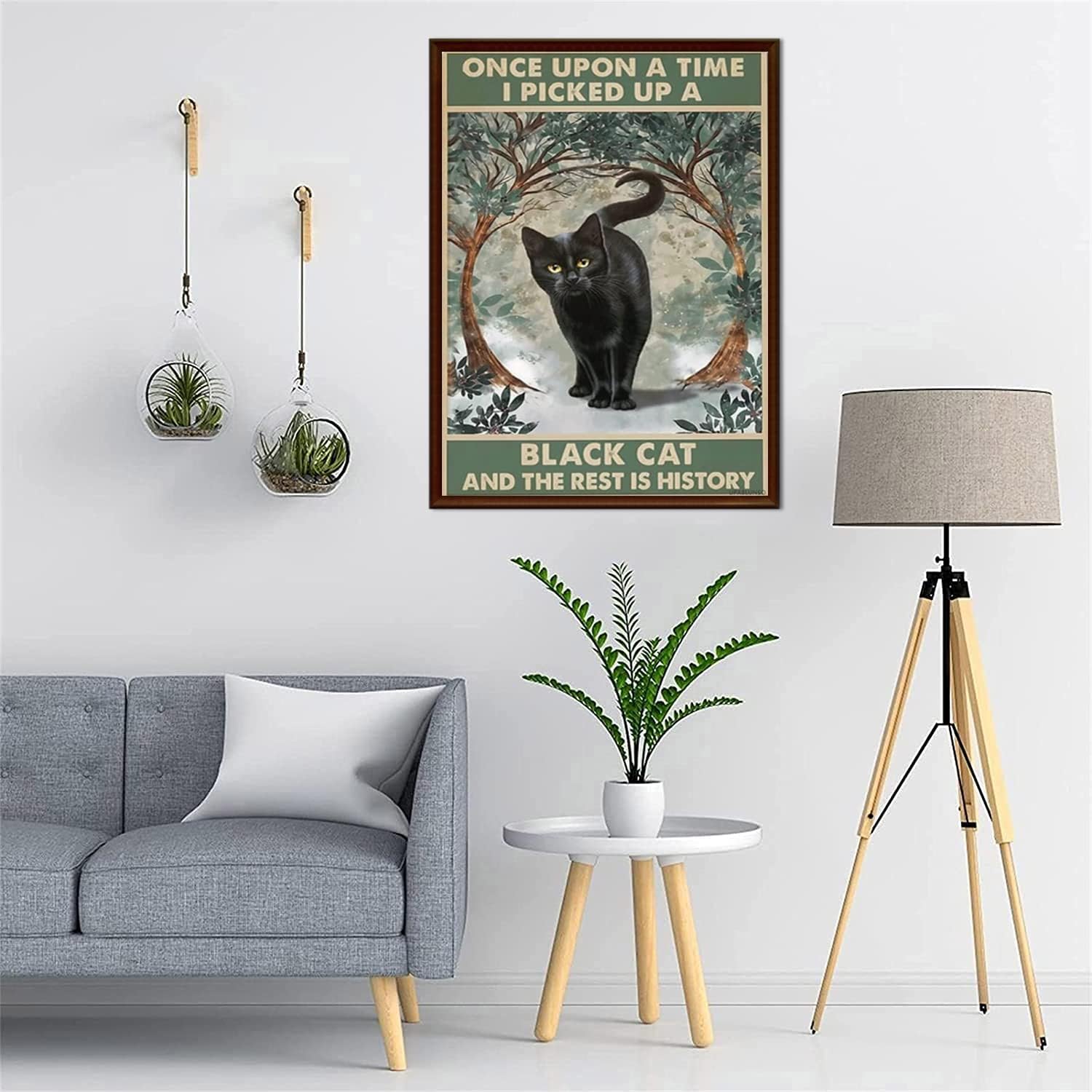 UPABLUNSO Black Cat Cute Diamond Painting Kits, Diamond Painting Adult 5D DIY Embroidery Art Gemstone Crafts Gift for Home Decor Wall Decor Club Decor 12x16 inch