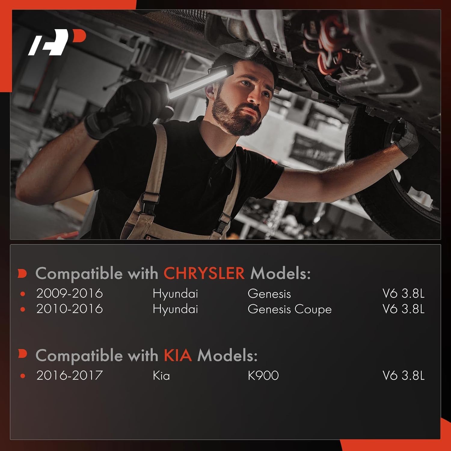 A-Premium Engine Oil Filter Housing Assembly Compatible with Hyundai Genesis 2009-2016, Genesis Coupe 2010-2016 & Kia K900 2016-2017, V6 3.8L