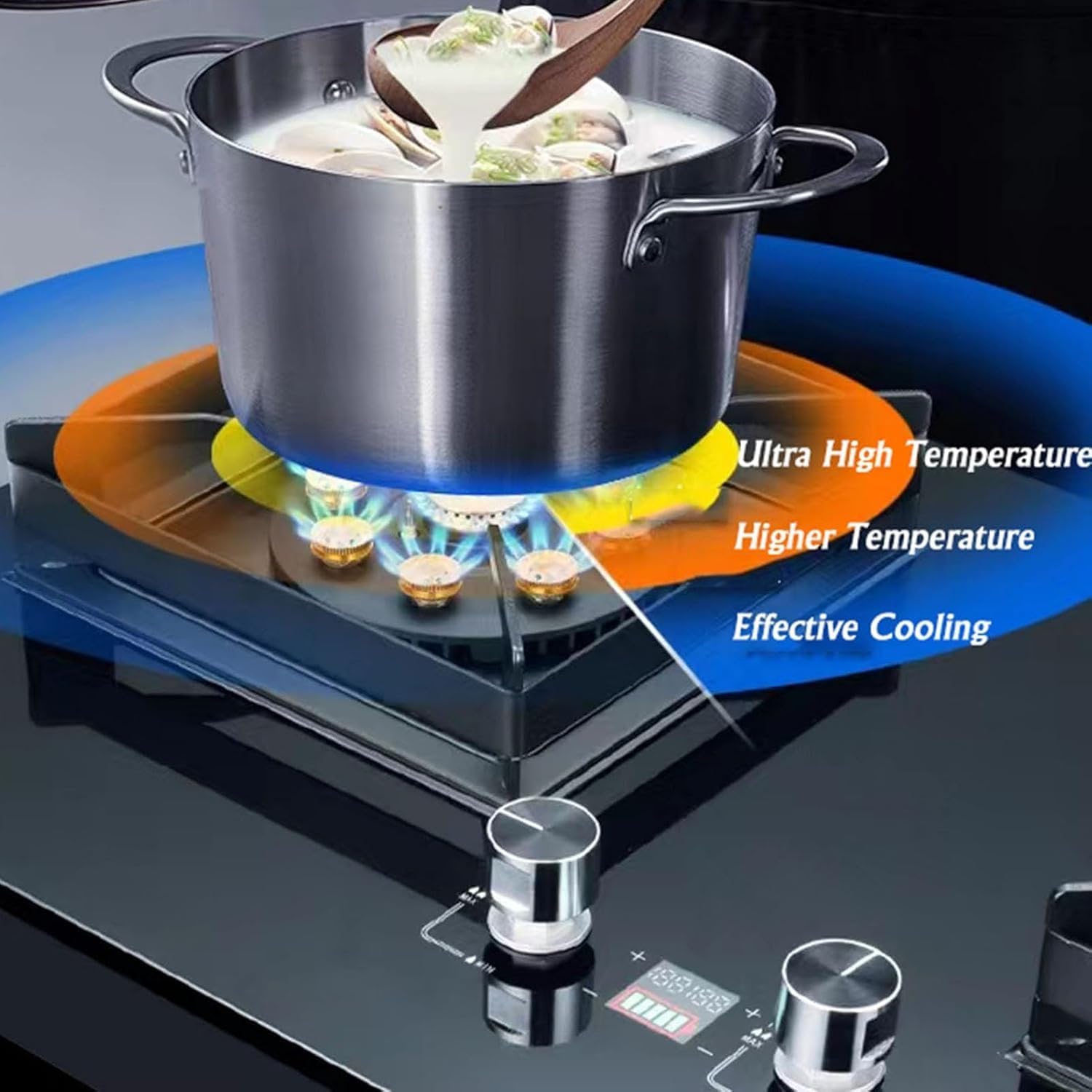 Gas Stove,Electronic Pulse Type Gas Stove,Heat Load 7.2KW/24566.4BTU Gas Cooktop,with Timer Function Gas Hob,for Caravan Home Camping Indoor(Ng)