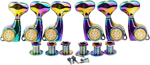 Miniatura 9 de Guyker Afinadores de bloqueo de guitarra (3L + 3R) - Juego de clavijas de afinación de cuerda de bloqueo 1:21, juego de cabezales de máquina