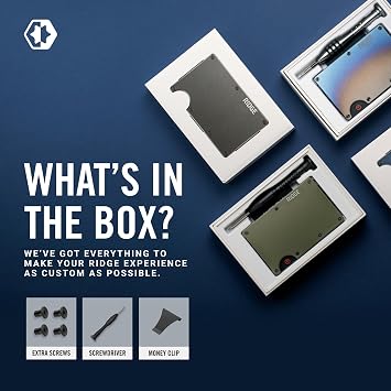 The Ridge Wallet for Men - Slim Minimalist Compact Wallet and Card Holder, RFID Protected Front Pocket Wallets for Men with Integrated Money Clip (Matte Olive)