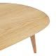 FIRMINANA Mid Century Modern Coffee Table,Large Oval Shape for Living Room,Oval Small Mangotop Coffee Table for Small Spaces Nature Wood-47.3" W x23.63 D x 17.72" H Product Image 4