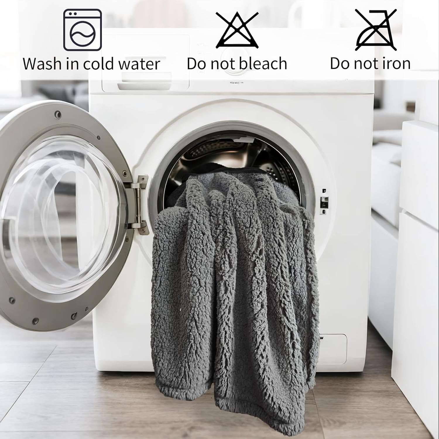 SORKUT Waterproof Dog Blanket for Small Dogs,Soft Pee Proof Puppy Blanket Reversible Calming Sherpa Fleece Furniture Protector Cover for Dogs Cats,Dark Gray-Small(40"x28") - Image 5