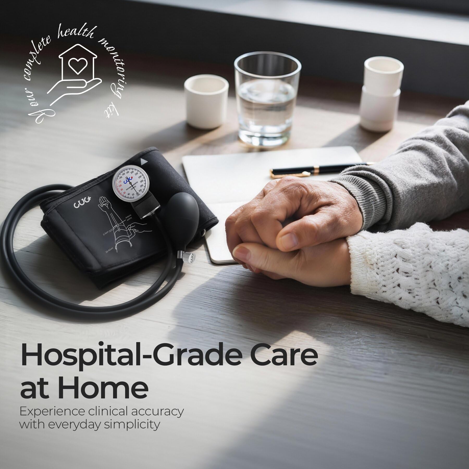 CUG Aneroid Sphygmomanometer - Manual Blood Pressure Cuff -8 CUG Aneroid Sphygmomanometer - Manual Blood Pressure Cuff -8