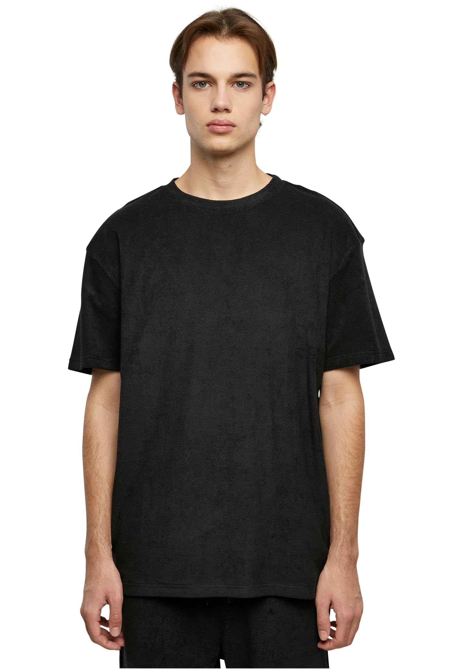 Urban Classics Men's Oversized Towel Tee Black L, Black, L