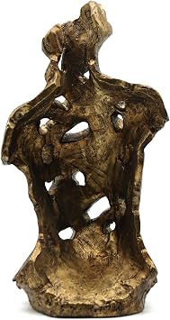 Lukitas Abstract Female Bust Statue and Sculpture, Lady Figurine Art Decor, Aesthetic Ornament for Office Living Room Bedroom, Golden, Resin 16
