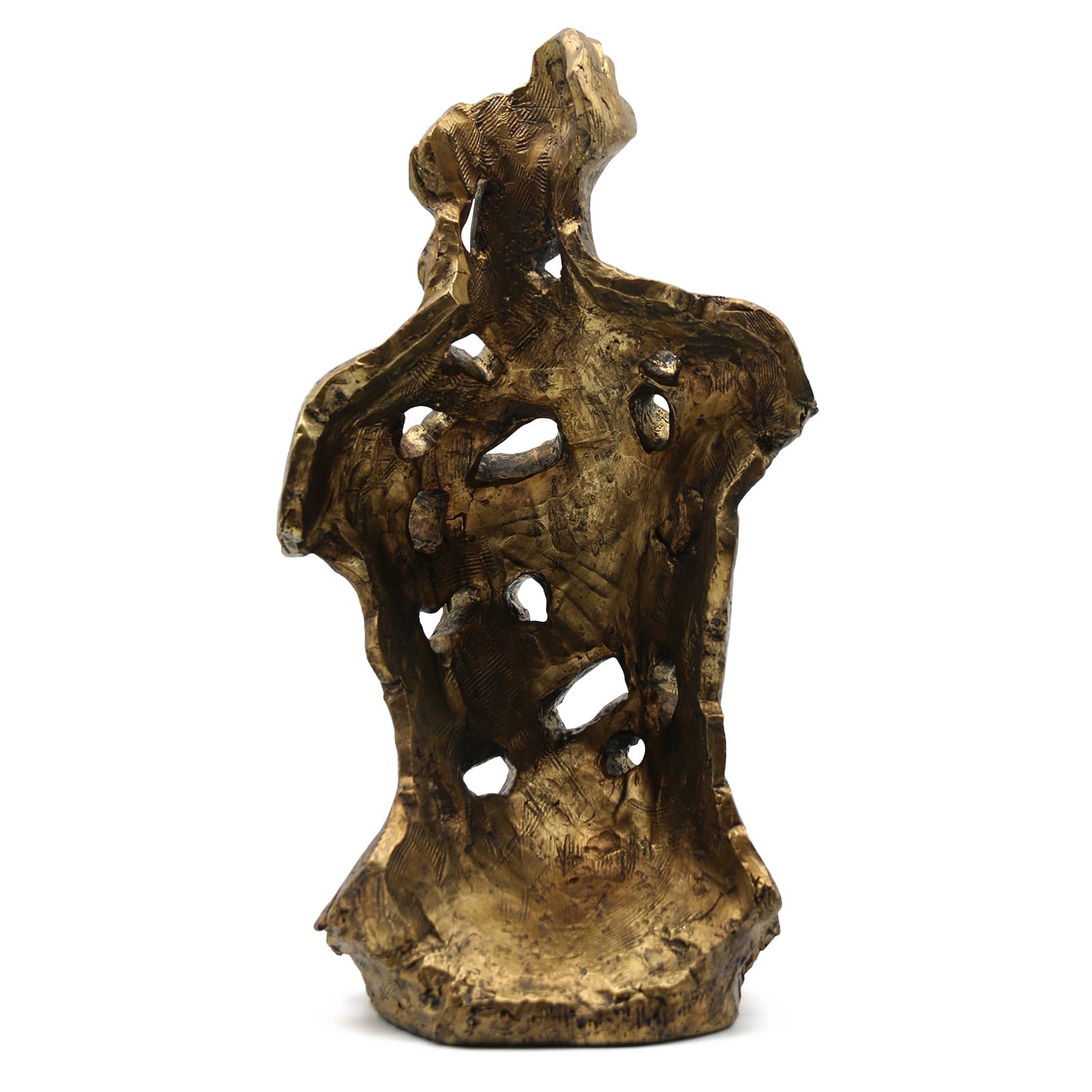 Lukitas Statue Abstraite de Buste féminin et Sculpture, Figurine de Femme, décoration Artistique, Ornement esthétique pour Bureau, Salon, Chambre à Coucher, doré, résine de 40,6 cm