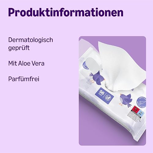 by Amazon Lingettes bébé sensibles, 1008 lingettes, non parfumées, lot de 18 paquets de 56 - 3