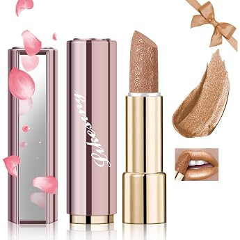 Likesing 1 St ck Glitzer Lippenstift Set Lipgloss 24 Stunden Halt Lipstick Lip Gloss Long Lasting Lippenstift Pink Roter Lip Balm Lipgloss Permanent Make up Damen Frauen Geburtstage Geschenk