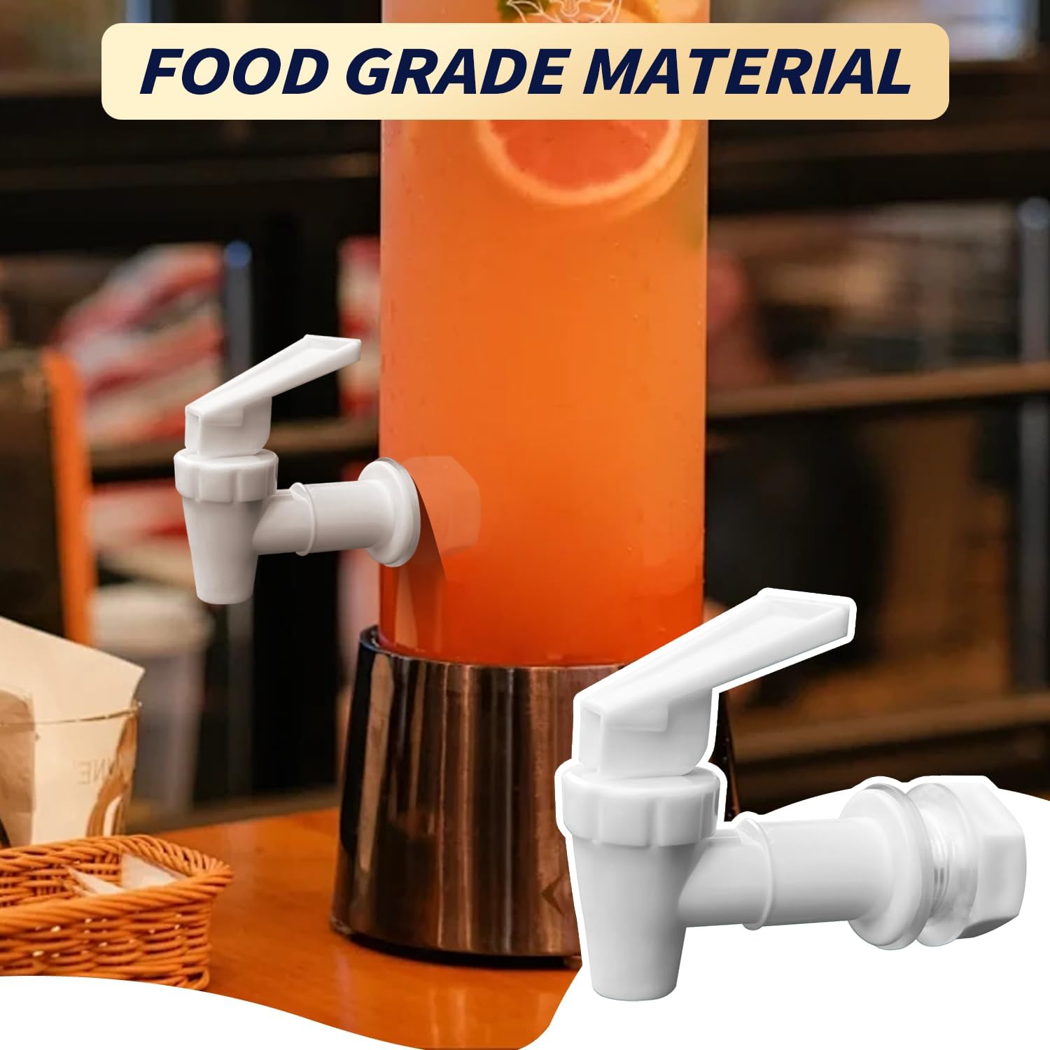 2 Pack Replacement Cooler Faucet Water Dispenser Tap Set BPA Free Plastic Spigot Water Beverage Lever Pour Dispenser Valve Water Crock Water Tap（2 White） image 5 of 7 B0FDRB28YR