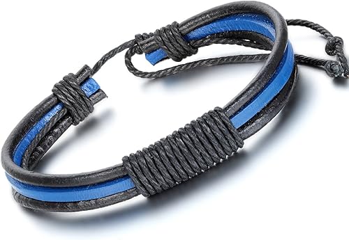 Pulsera de cuerda trenzada hecha a mano para hombre y mujer, estilo vintage, para cumpleaños, Navidad